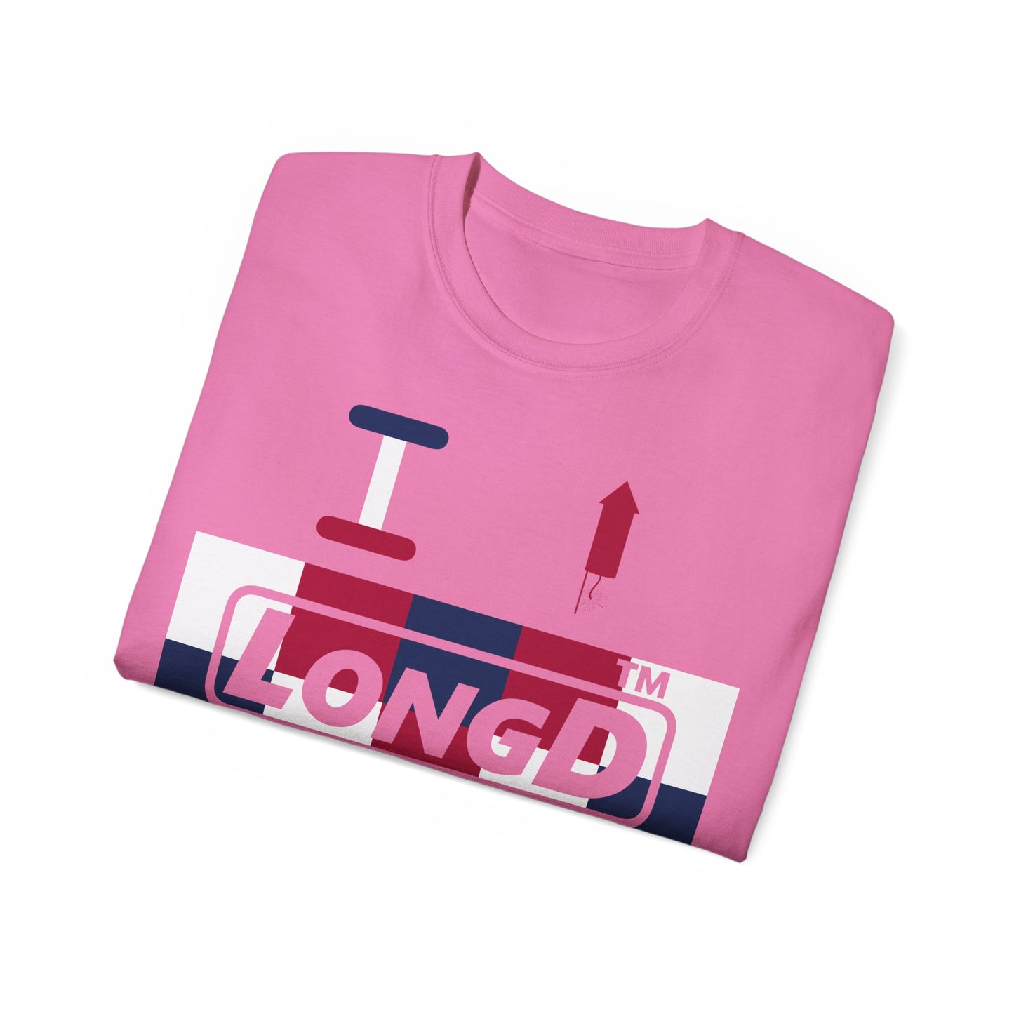 I firecracker LongD negative 2x5 Hyde Park logo cotton tee