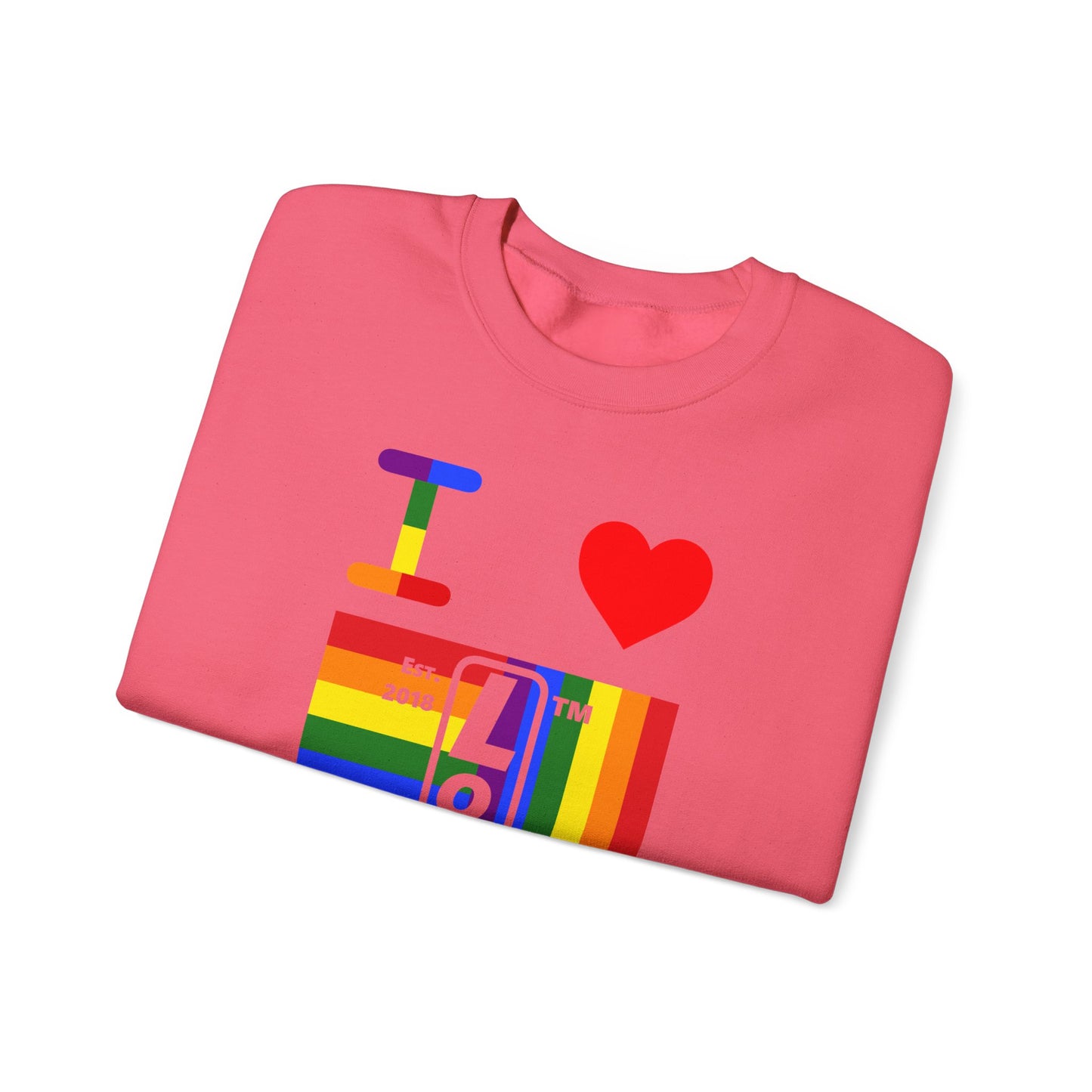 I Luv LongD negative windmill Hyde Park upright front-back logo crewneck sweatshirt