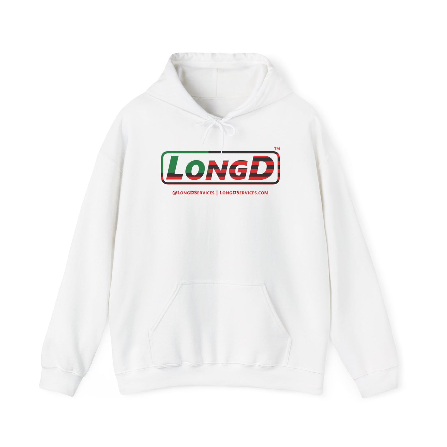 LongD® Logo Hoodie with Juneteenth positive flag