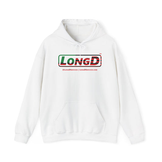 LongD® Logo Hoodie with Juneteenth positive flag