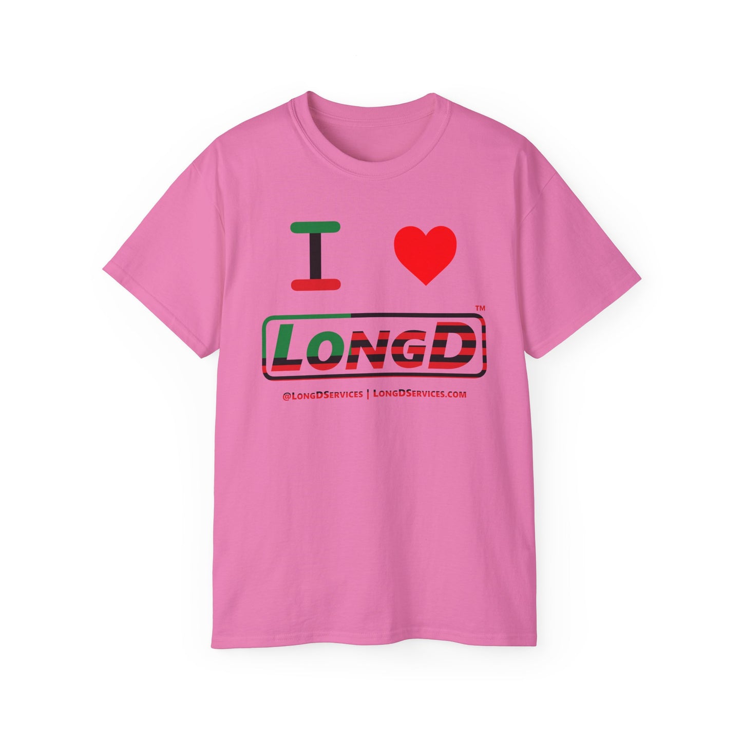 I Luv LongD® Logo Cotton Tee Juneteenth positive flag