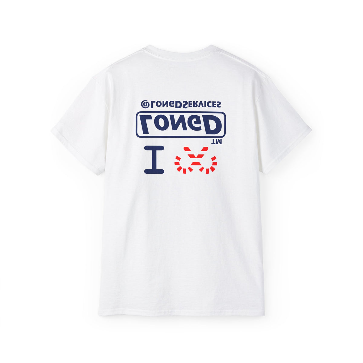 I candy cane LongD Tag positive official basic navy front-back logo cotton tee