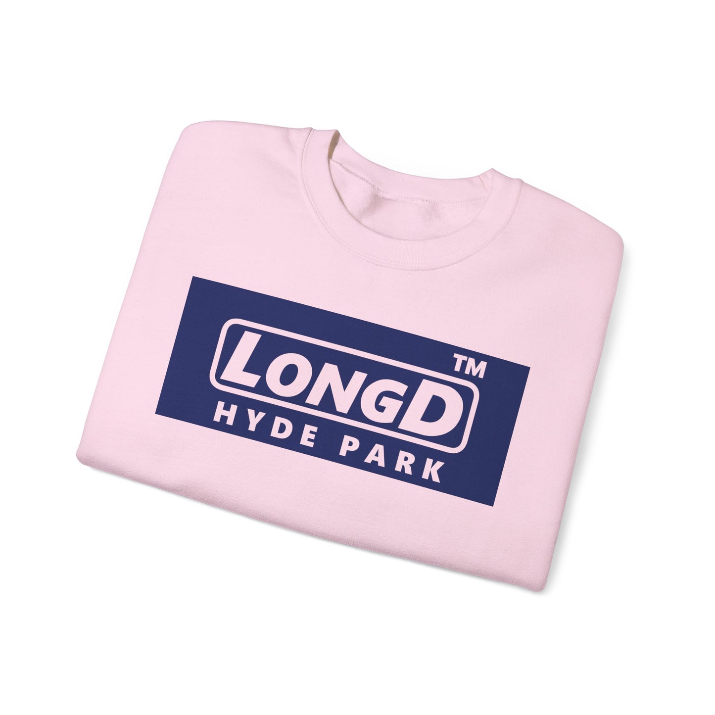LongD negative official Hyde Park logo crewneck sweatshirt