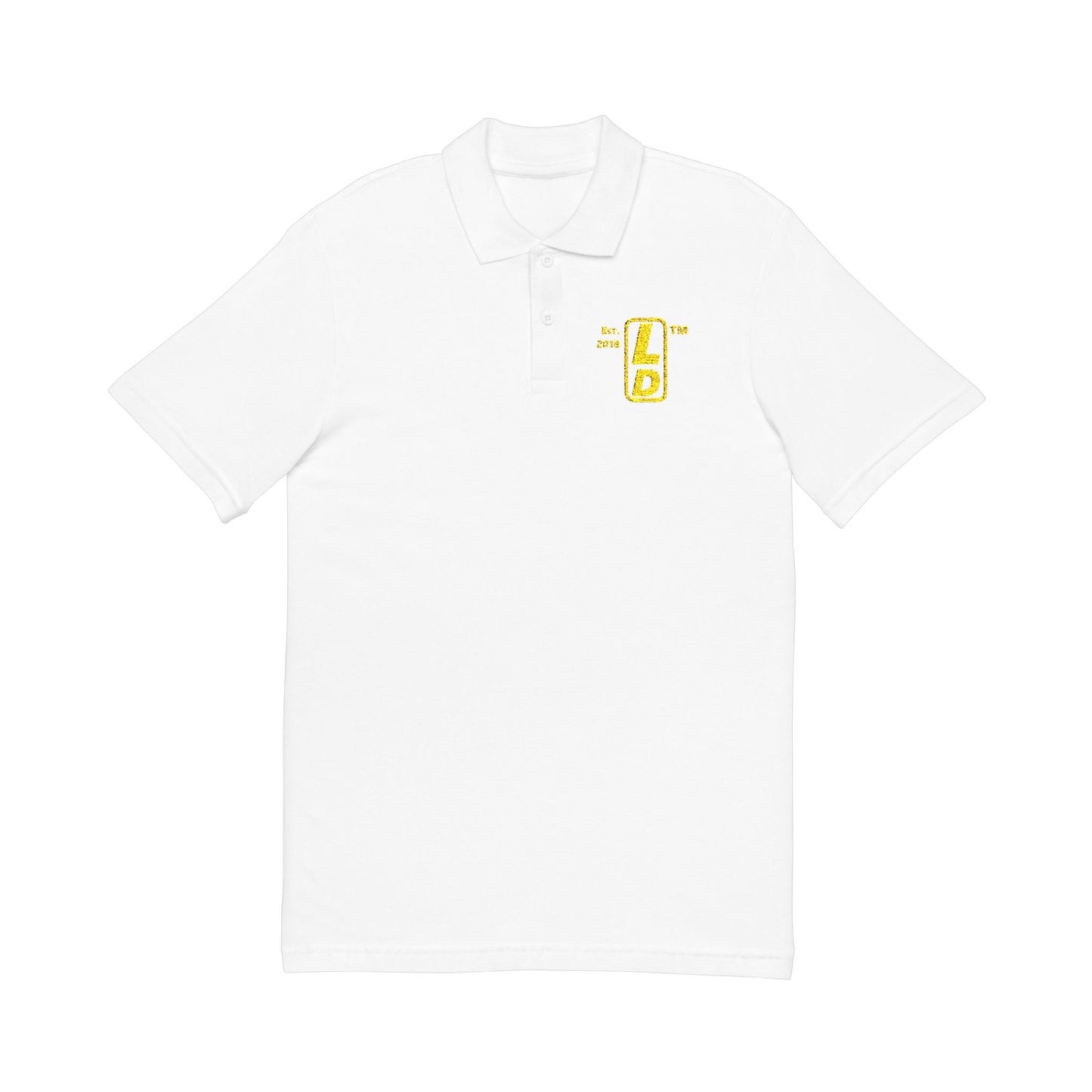 Embroidered LongD alternate basic logo upright initials polo shirt