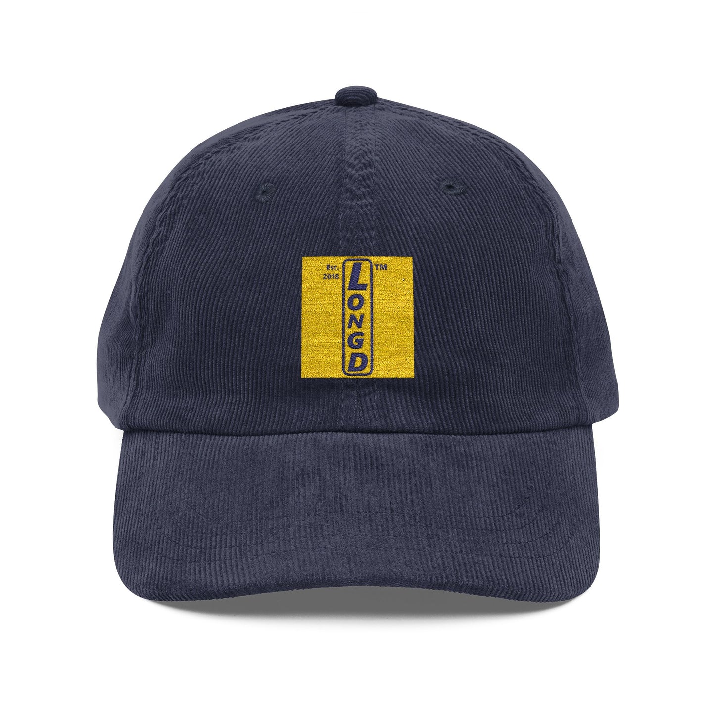 Embroidered Corduroy Cap official logo upright