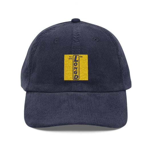 Embroidered Corduroy Cap official logo upright