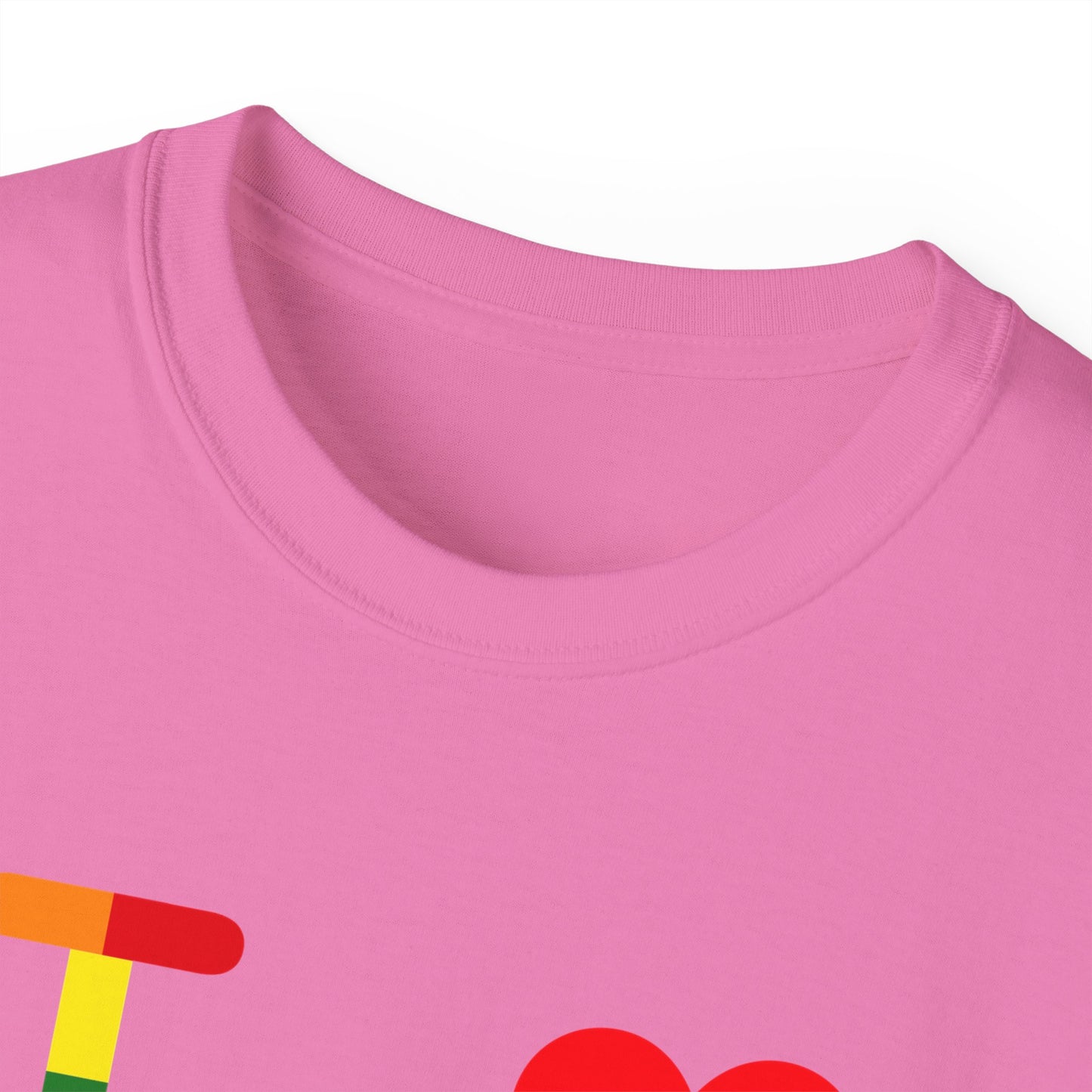 I Luv LongD® Logo Cotton Tee Pride rainbow positive top negative bottom text