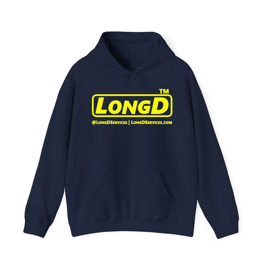 LongD Tag-domain positive alternate basic logo hoodie