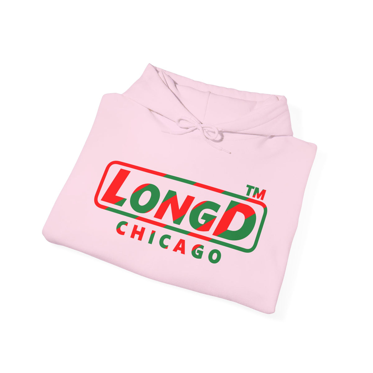 LongD Chicago positive pixel-weighted 6-striped logo (Xmas colors) hoodie