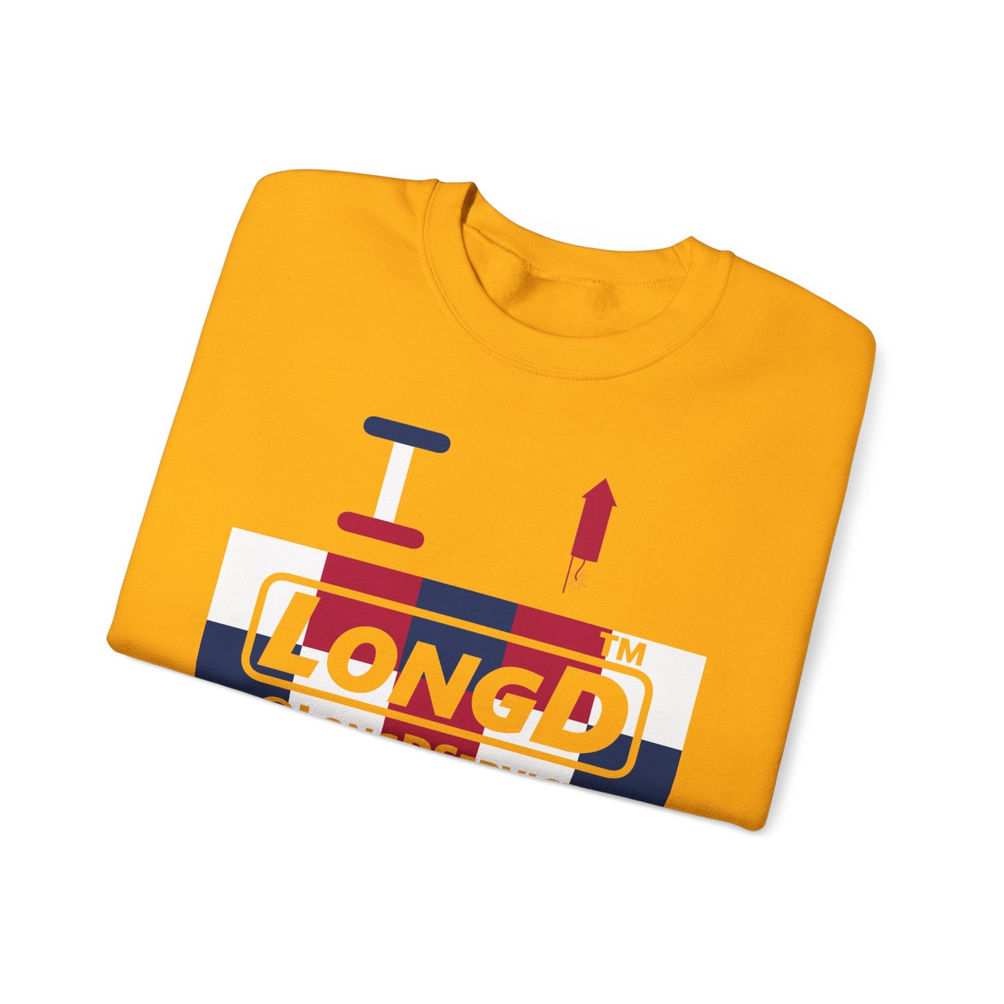 I firecracker LongD negative 2x5 tag logo crewneck sweatshirt