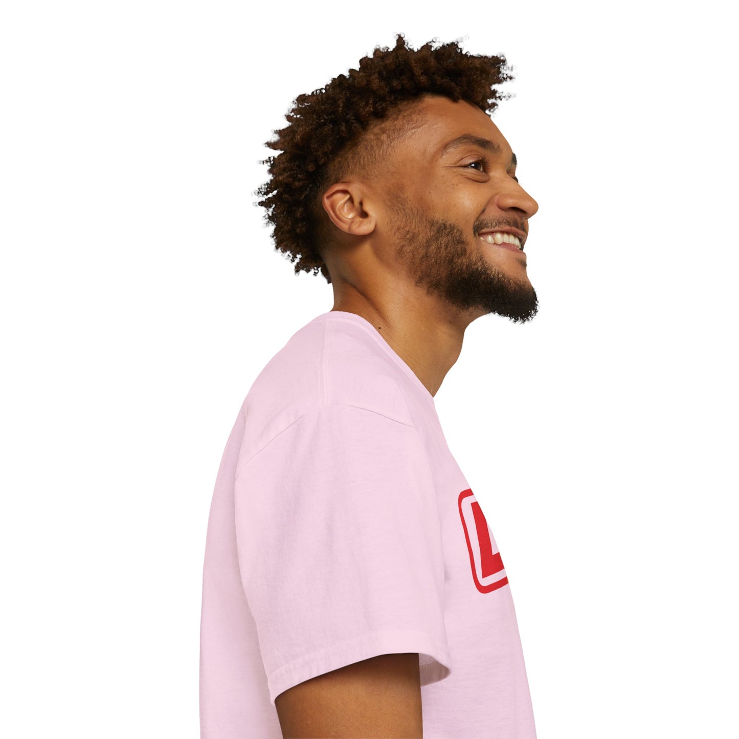 LongD positive vertical striped Chicago logo cotton tee (Pride colors)