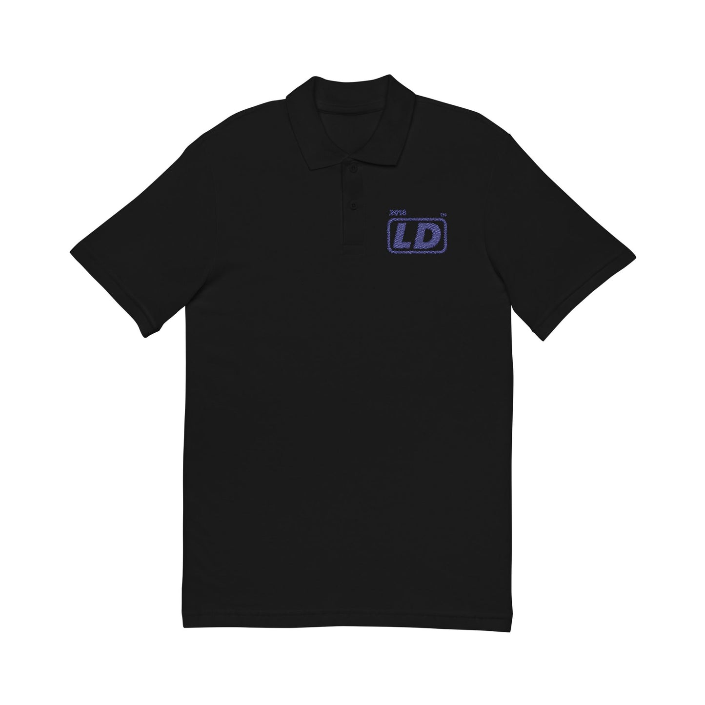 Embroidered LongD basic logo initials polo shirt