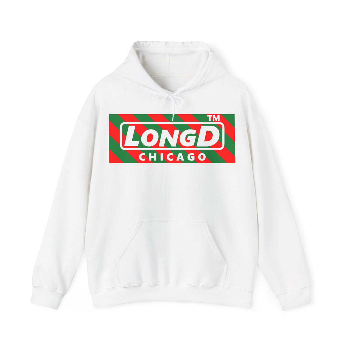 LongD Chicago negative 12-striped logo (Xmas colors) hoodie