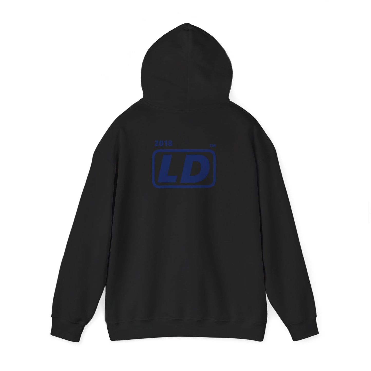 LongD® positive flag front-back Hyde Park logo Hoodie (Juneteenth colors)