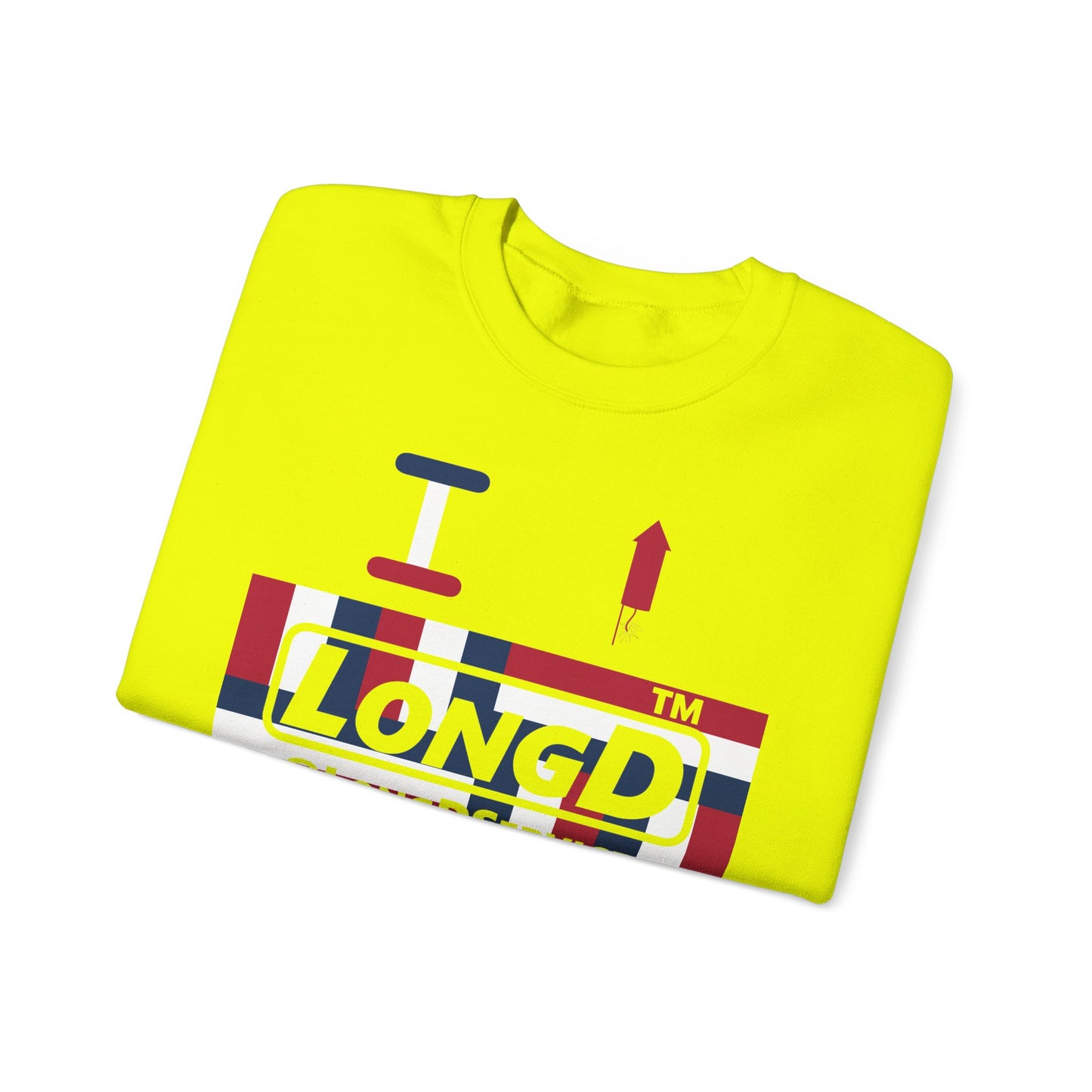 I firecracker LongD negative modified windmill tag logo crewneck sweatshirt