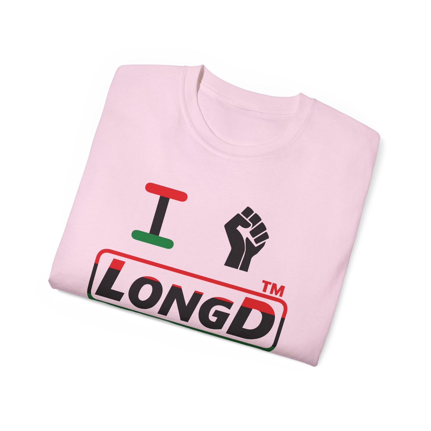 I fist LongD positive horizontal 3-striped Chicago logo cotton tee