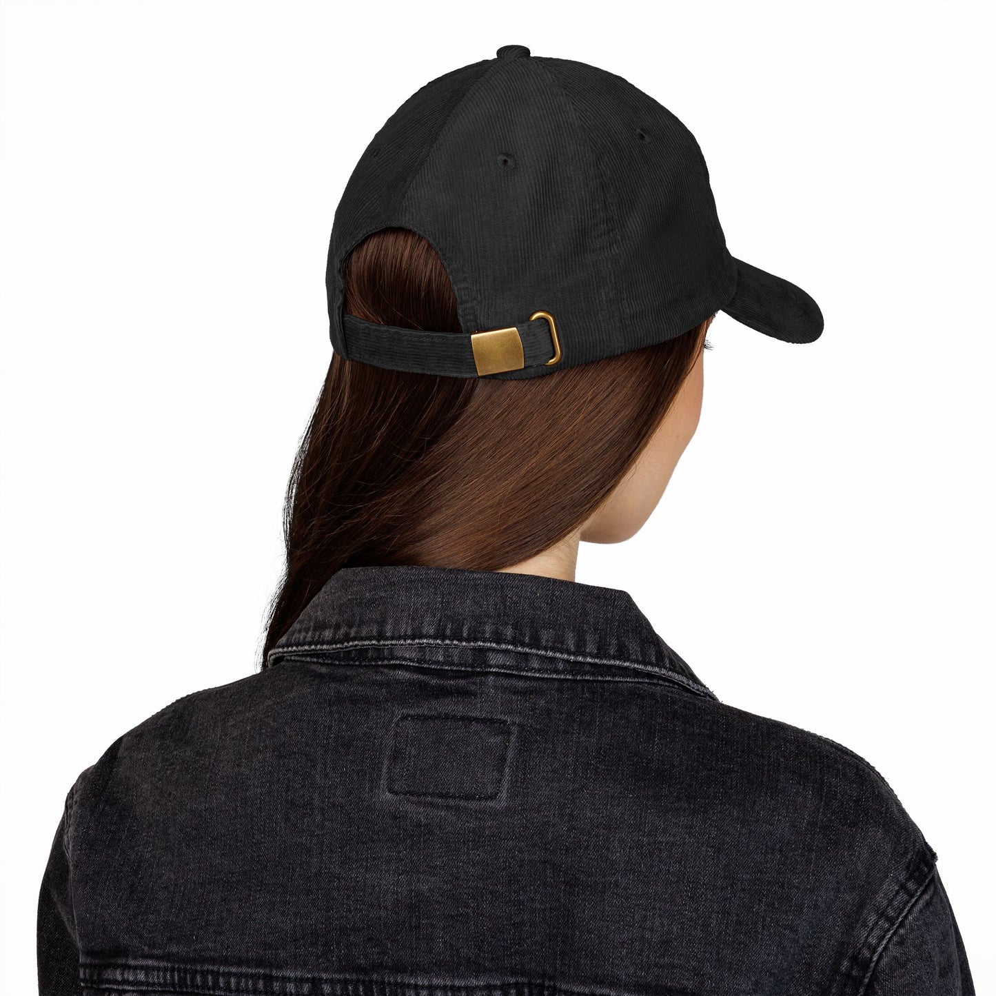 Embroidered Corduroy Cap reverse logo upright initials