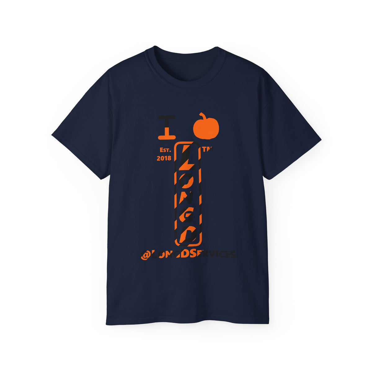 I pumpkin LongD Tag positive upright pixel-weighted 12-striped logo cotton tee
