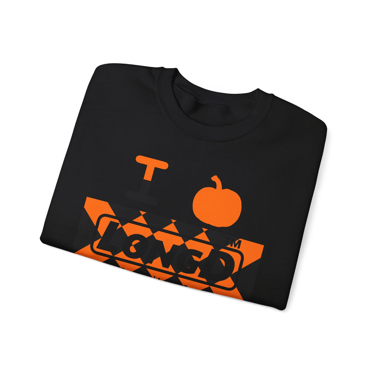 I pumpkin LongD Tag-domain negative stylized argyle 4-print logo crewneck sweatshirt