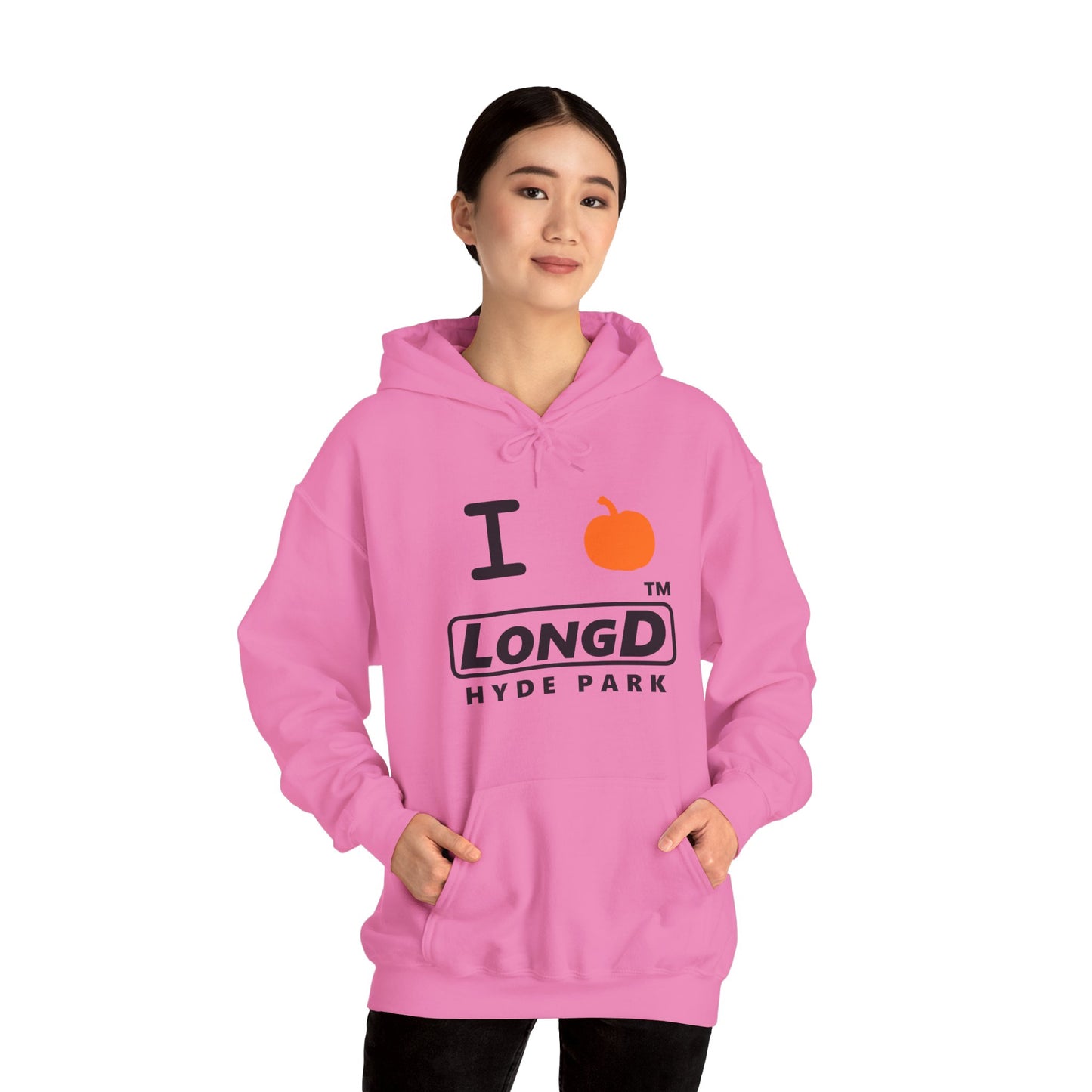I Pumpkin LongD® Logo Hoodie black basic Hyde Park logo