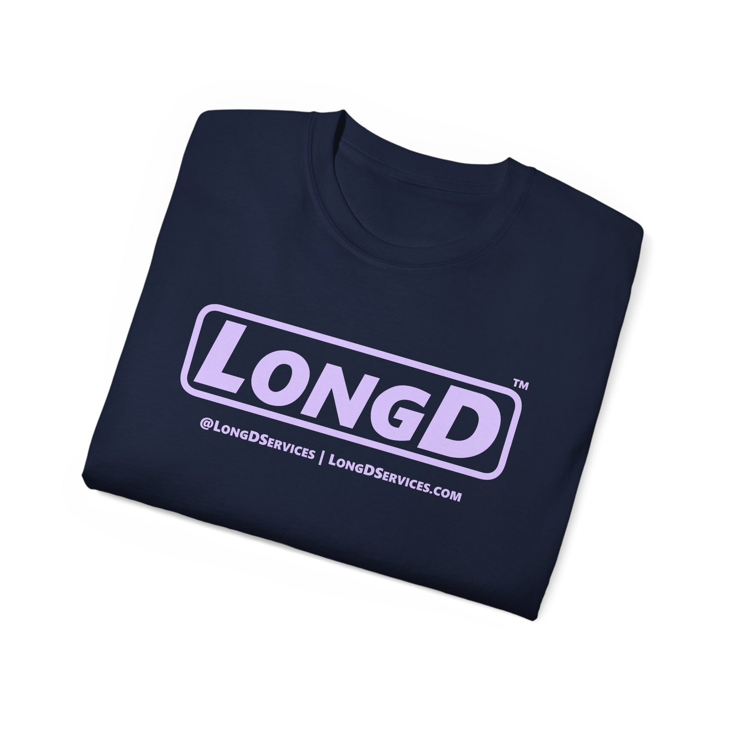 LongD® Logo Cotton Tee (Easter pastel purple in positive text)