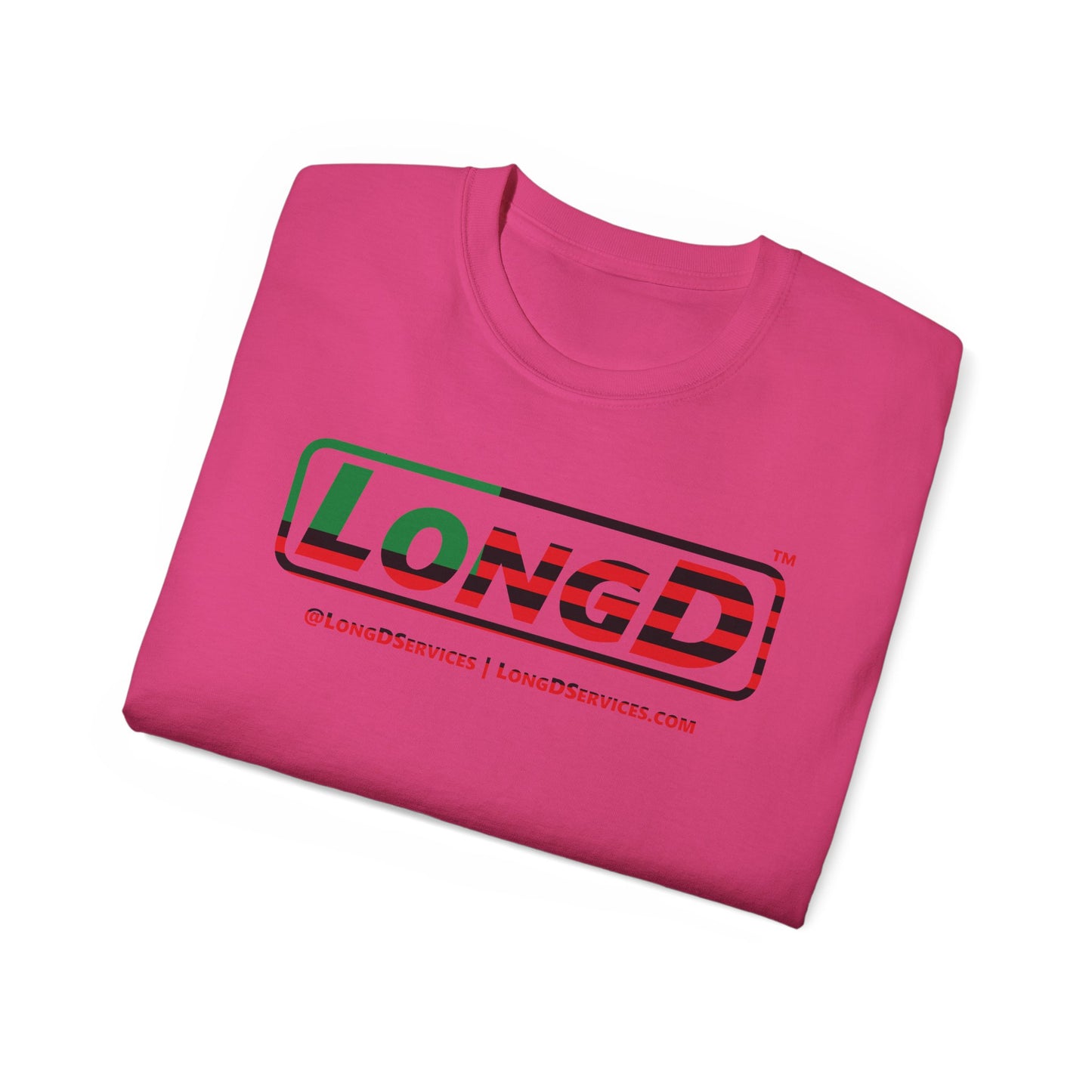 LongD® Logo Cotton Tee Juneteenth positive flag