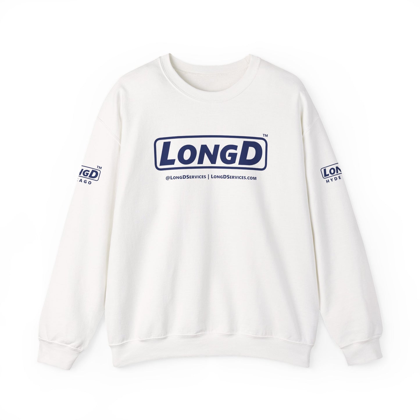LongD official 4-print original logo crewneck sweatshirt