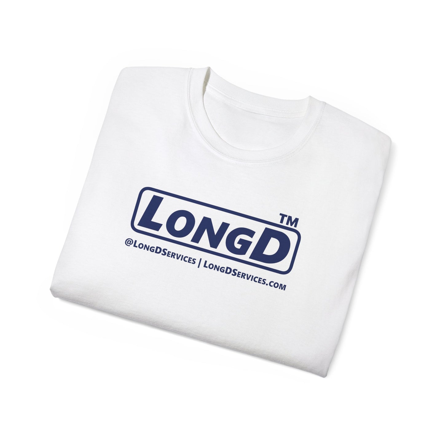 LongD Tag-domain positive official basic logo cotton tee