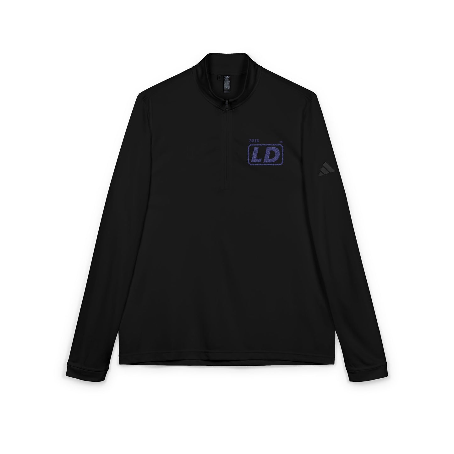 Embroidered adidas® Quarter-Zip pullover official basic logo initials