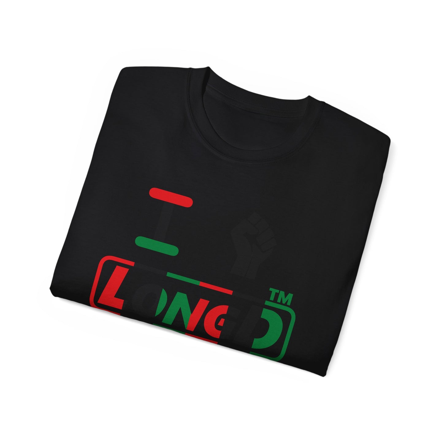 I fist LongD positive vertical 6-striped Hyde Park logo cotton tee