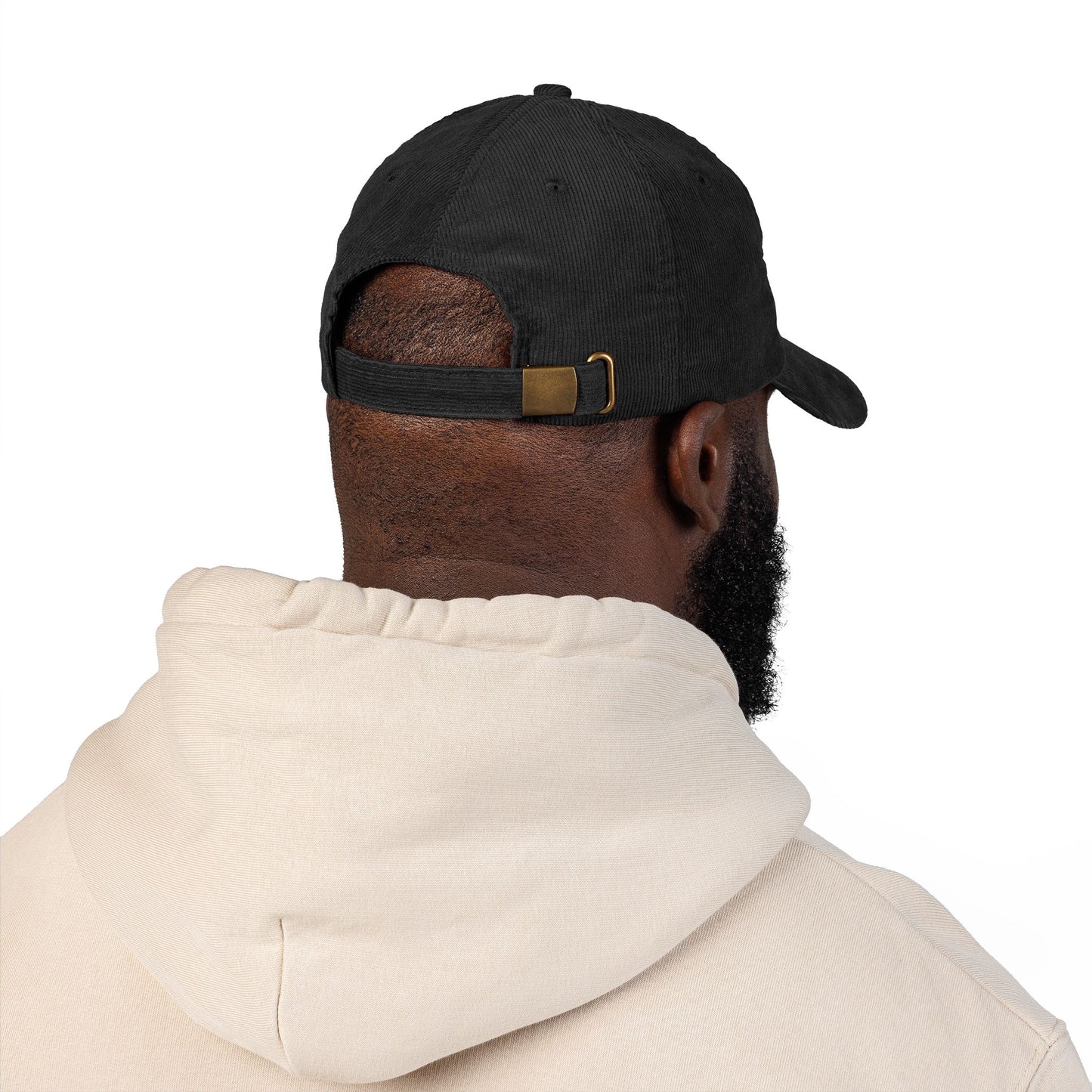 Embroidered Corduroy Cap reverse logo upright initials