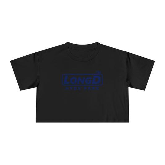LongD Hyde Park positive basic Navy (002060) logo crop tee