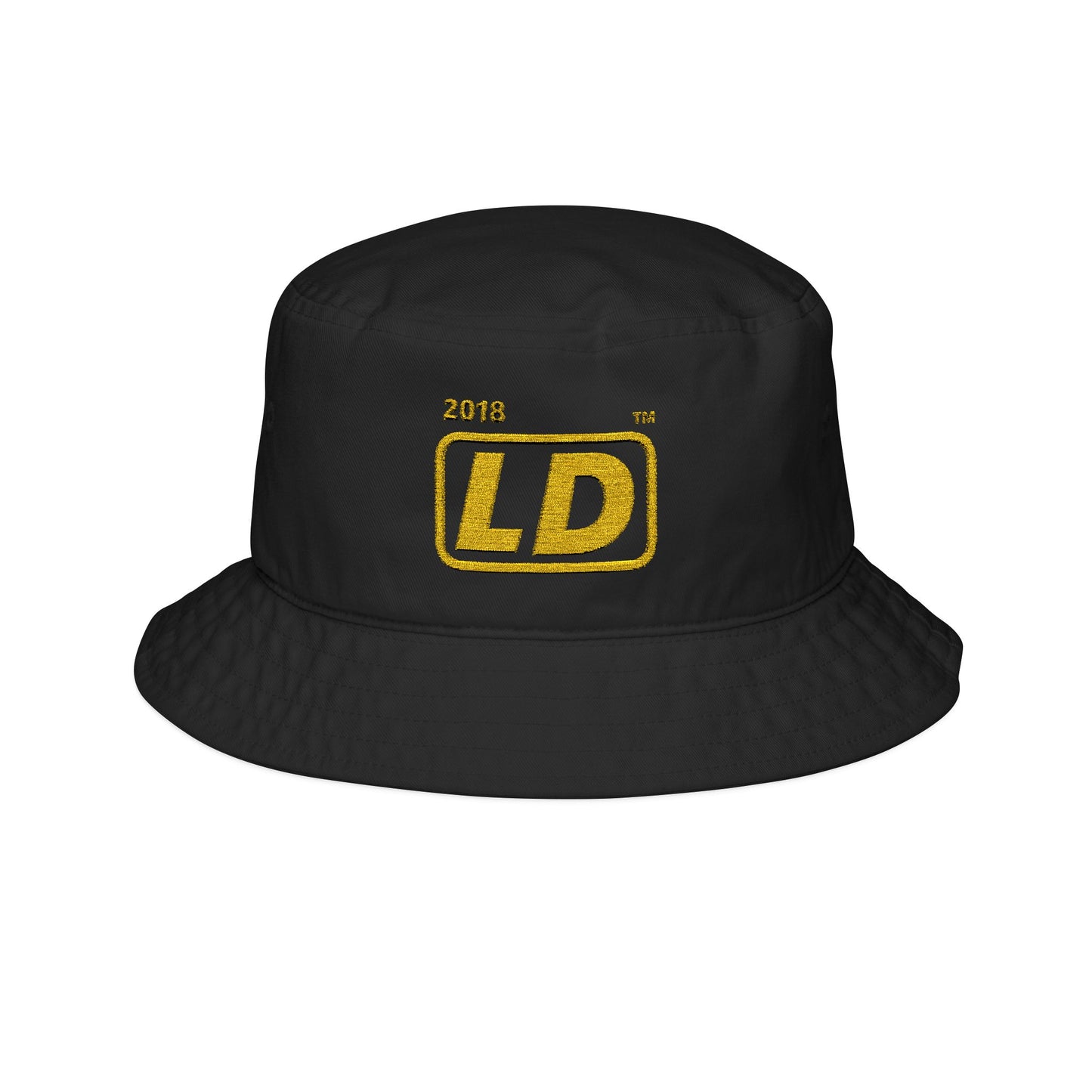 Embroidered alternate basic logo initials bucket hat