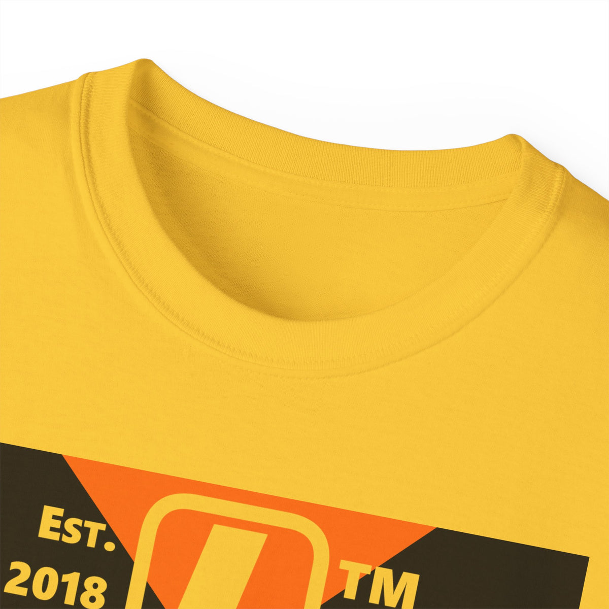 LongD Hyde Park negative upright mixed argyle logo (Halloween colors) cotton tee