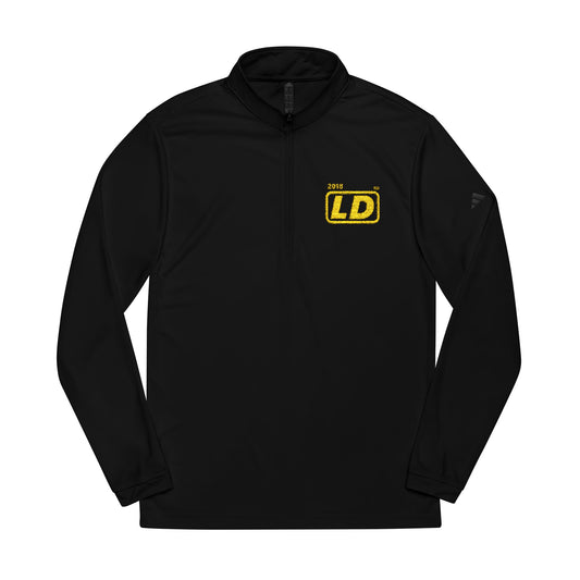 Embroidered adidas® Quarter-Zip pullover official reverse basic logo initials
