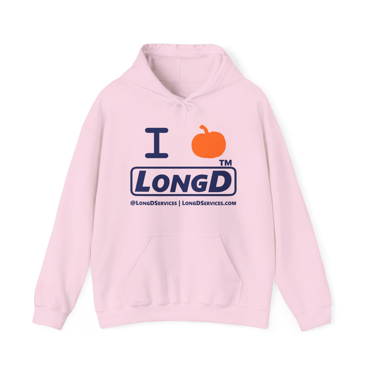 I pumpkin LongD Tag-domain positive basic Navy (002060) logo hoodie