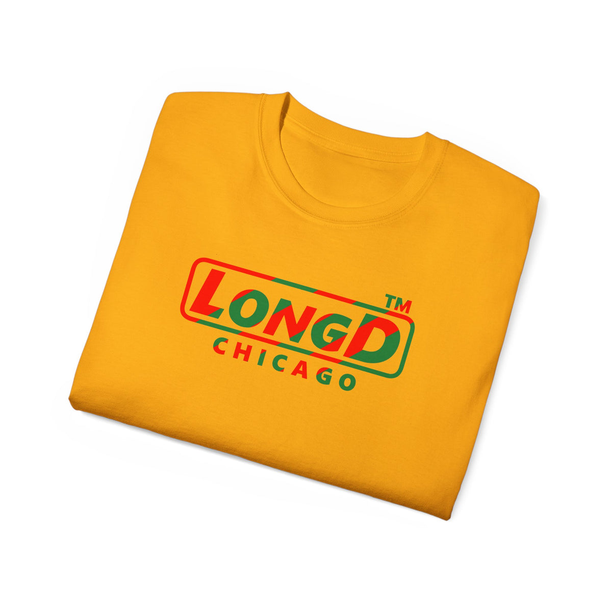 LongD Chicago positive pixel-weighted 6-striped logo (Xmas colors) cotton tee