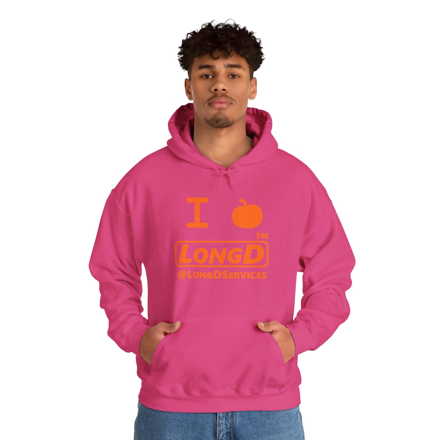 I Pumpkin LongD® Logo Hoodie orange basic tag logo