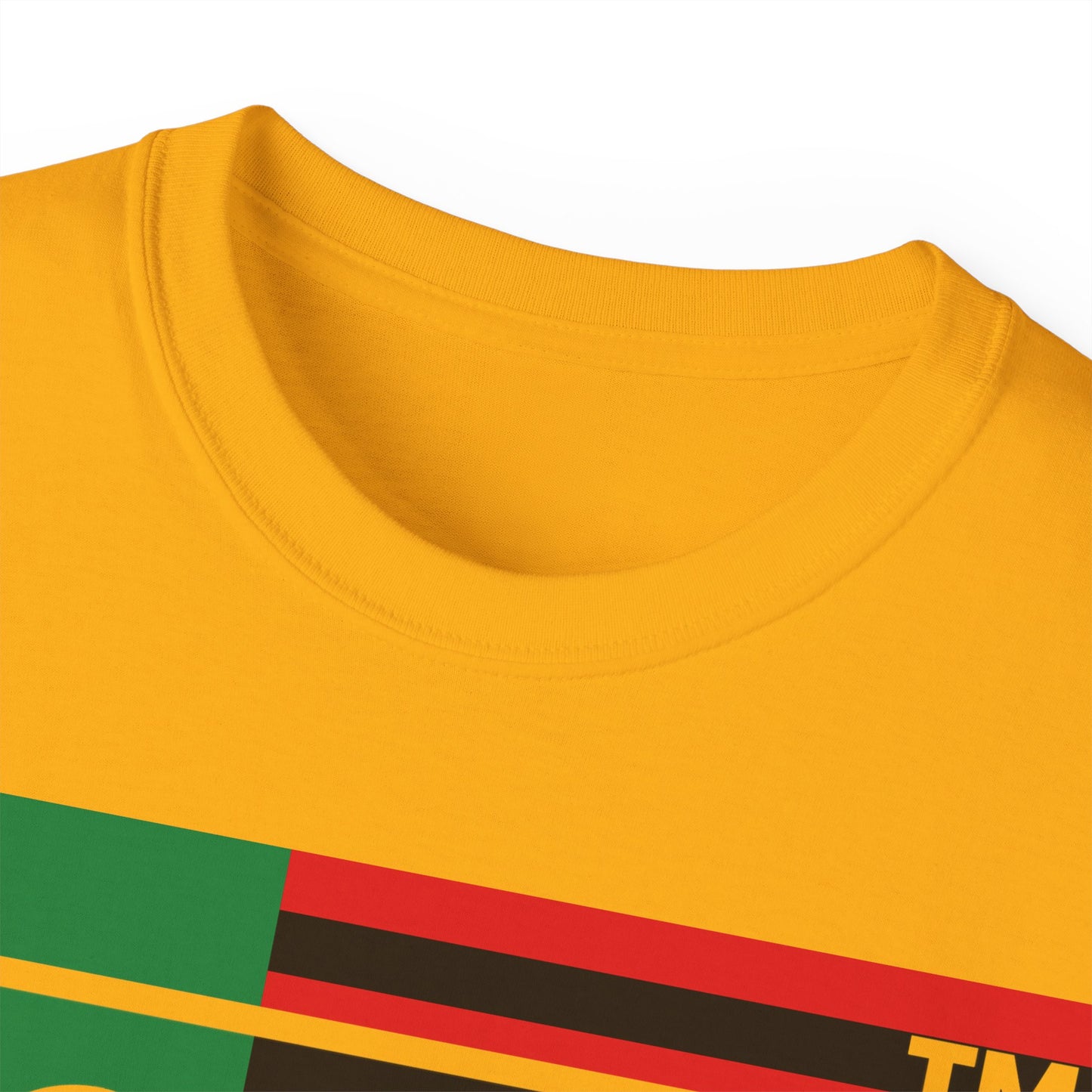 LongD negative flag Chicago logo 4-print cotton tee (Juneteenth colors)