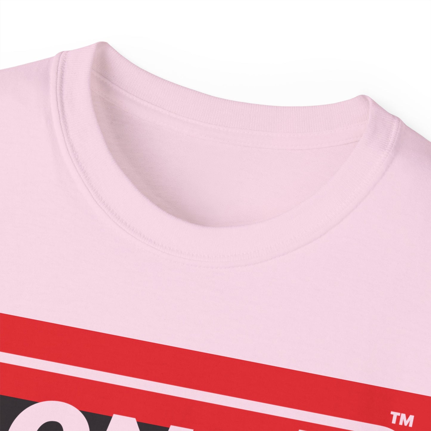 LongD® Logo Cotton Tee Juneteenth negative striped text