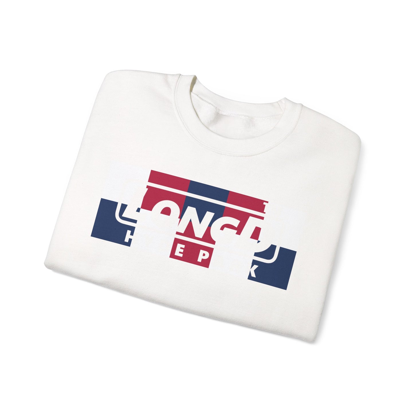 LongD negative 2x5 Hyde Park logo crewneck sweatshirt (patriotic colors)