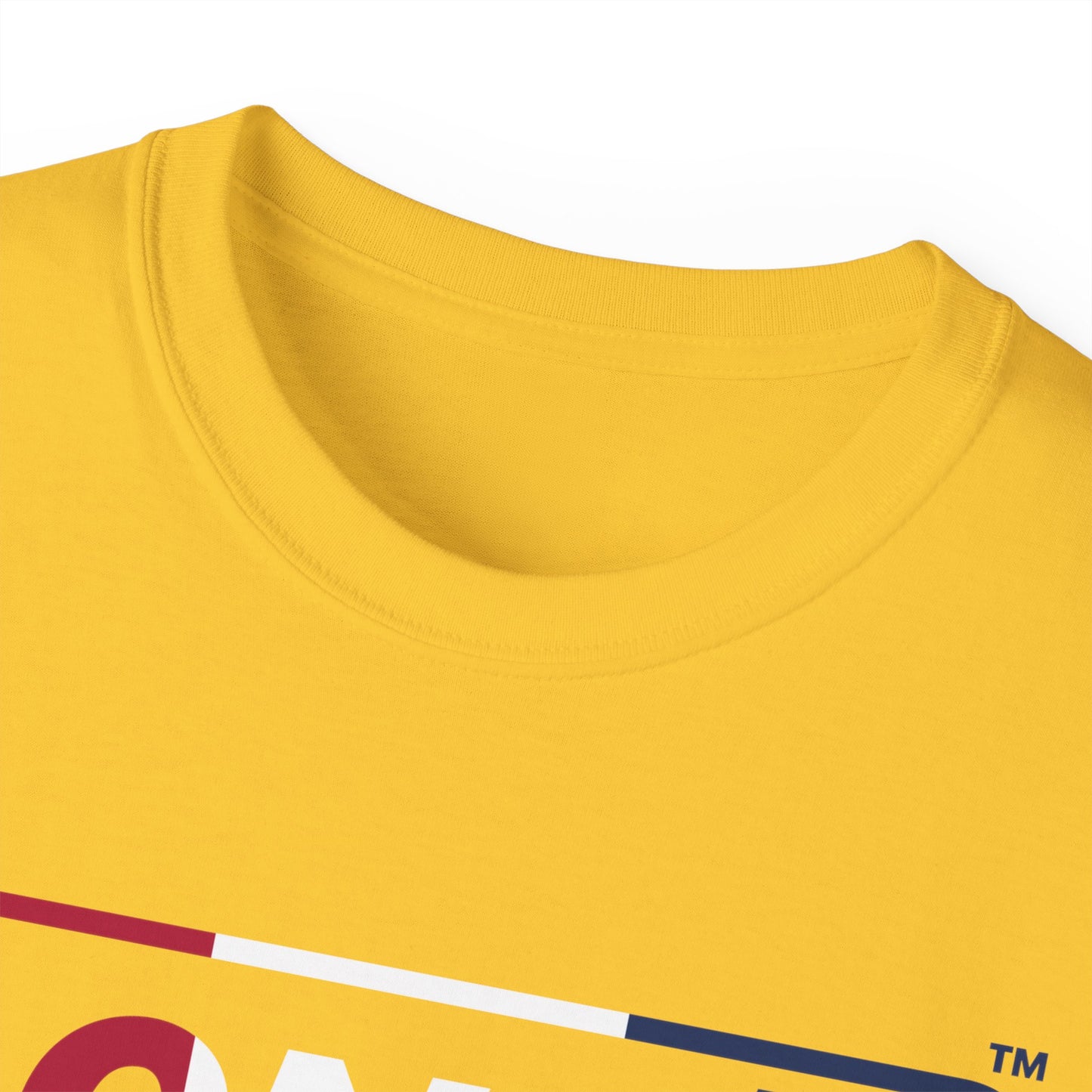LongD® Logo Cotton Tee Red, White and Blue positive thirds text