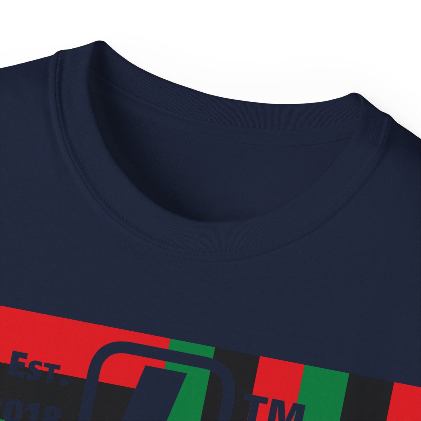 LongD Cotton Tee negative windmill Hyde Park upright logo (Juneteenth colors)
