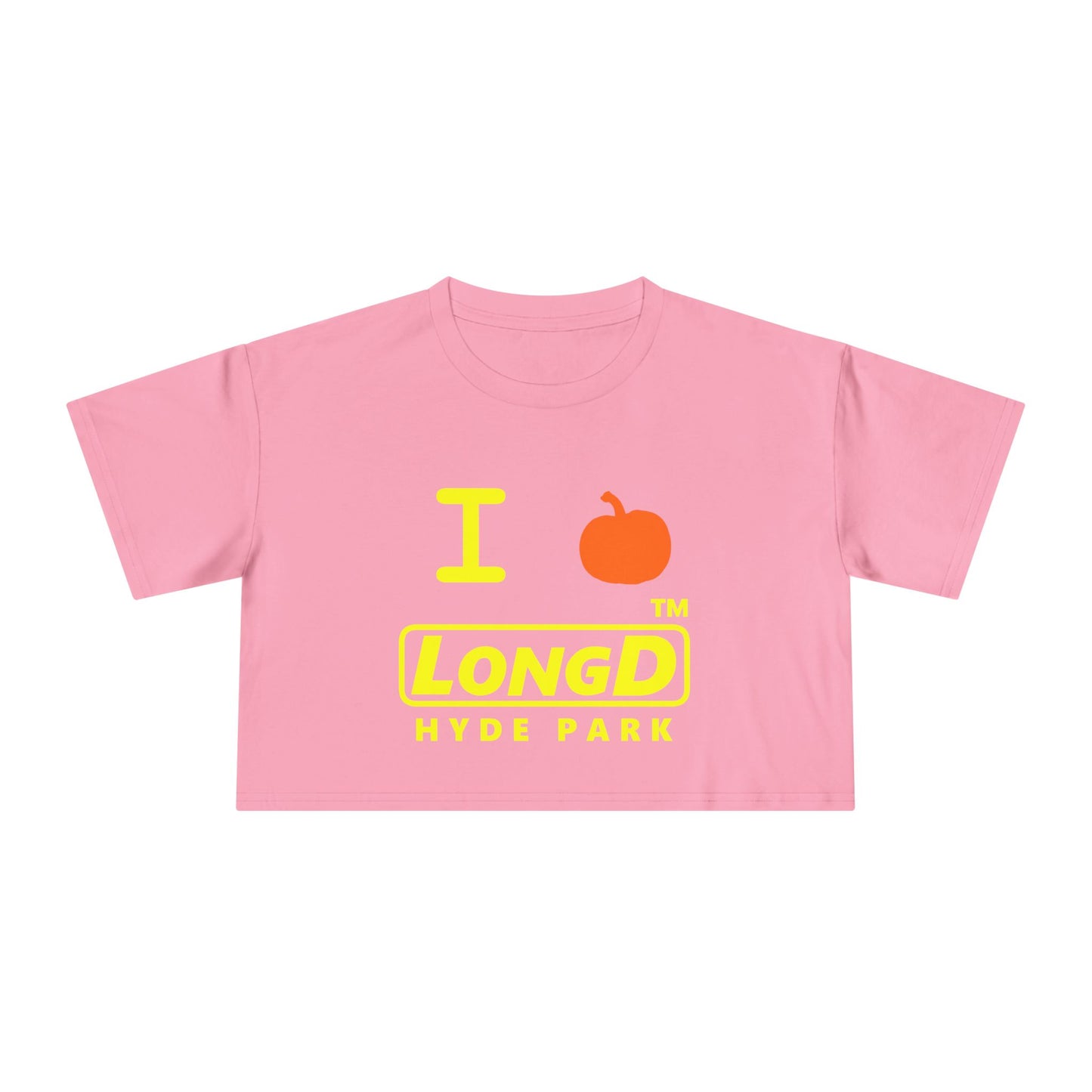I Pumpkin LongD Logo Crop Tee yellow basic Hyde Park logo