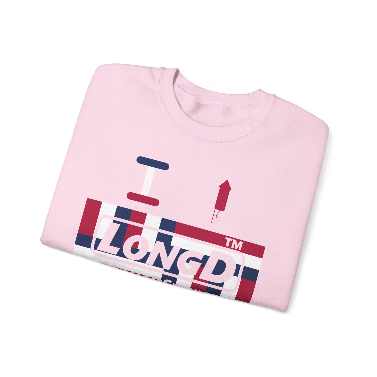 I firecracker LongD negative modified windmill tag logo crewneck sweatshirt