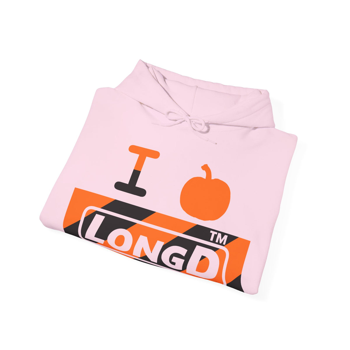 I pumpkin LongD Chicago negative diagonal 6-striped logo hoodie