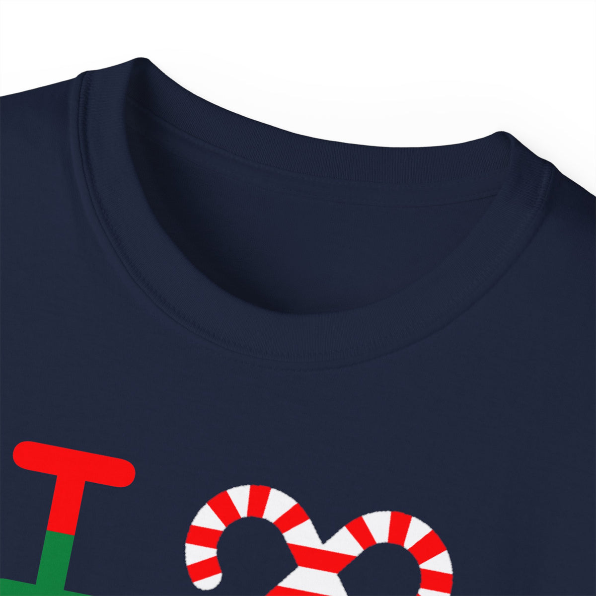 I candy cane LongD Tag negative 12-striped 4-print logo cotton tee
