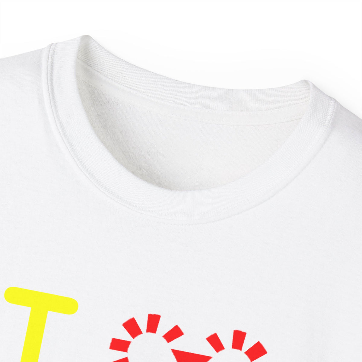 I candy cane LongD Hyde Park positive alternate basic yellow logo cotton tee