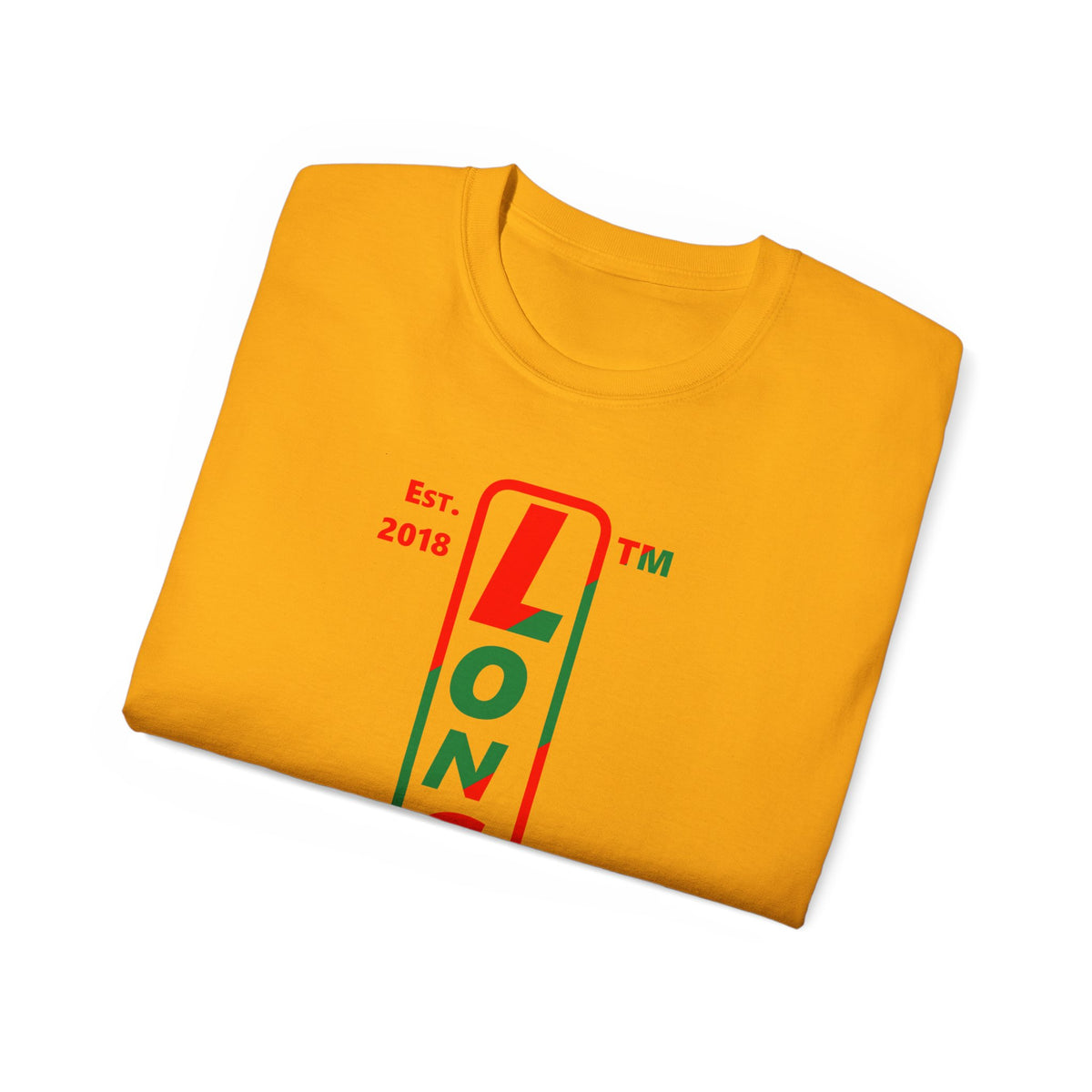 LongD Hyde Park positive upright pixel-weighted 4-striped logo (Xmas colors) cotton tee