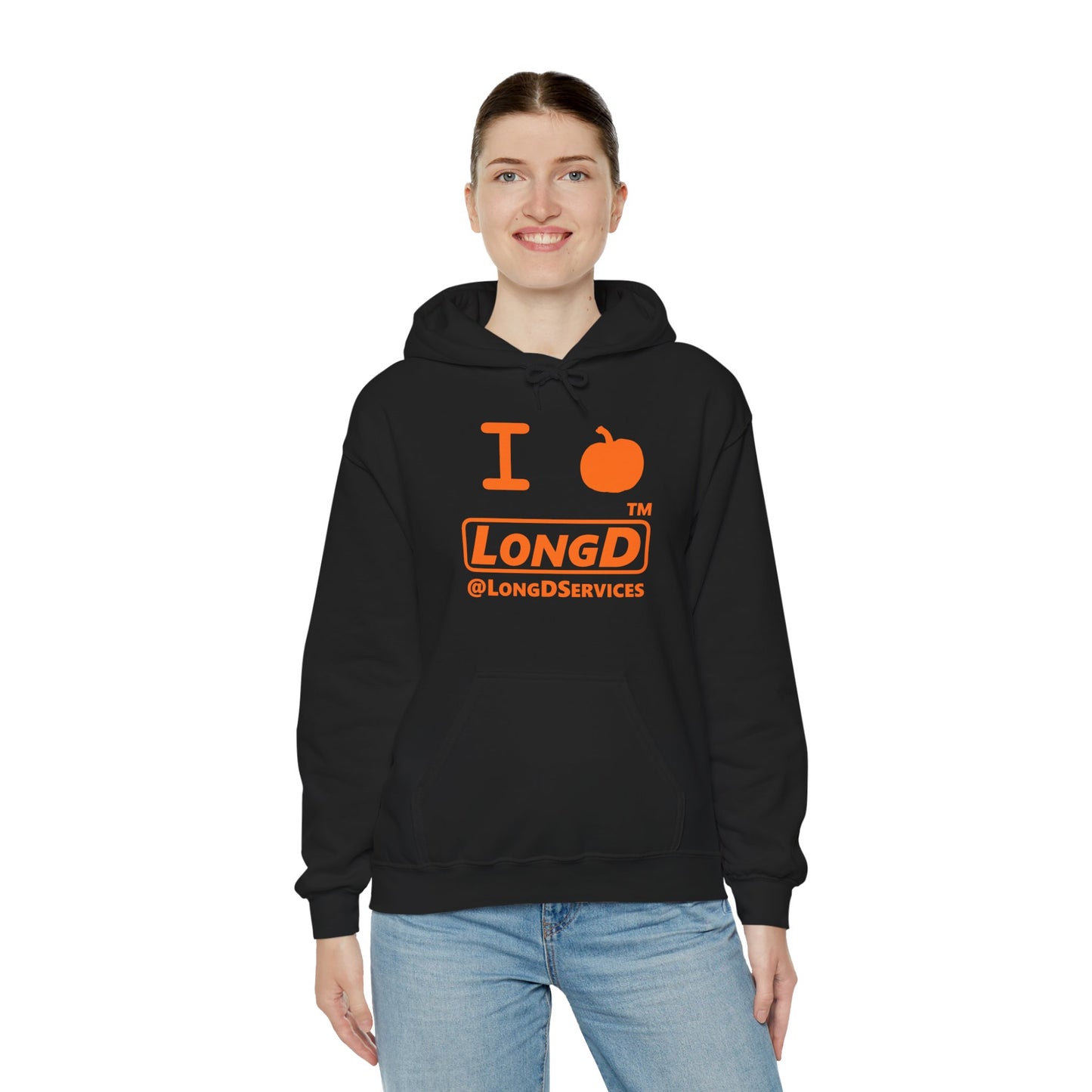 I Pumpkin LongD® Logo Hoodie orange basic tag logo